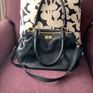 J. Crew black pebbled leather purse